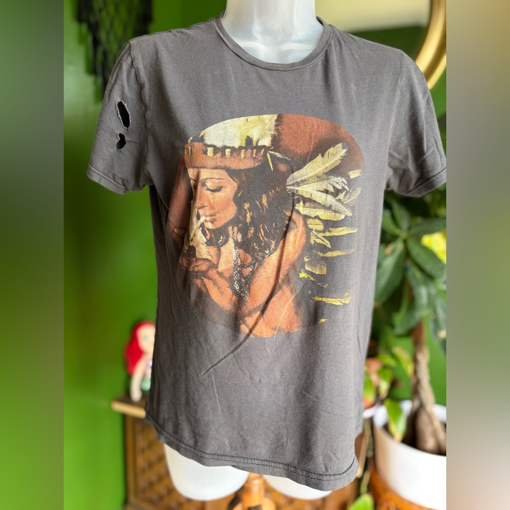 ALTRU Hippy Print Grunge T shirt